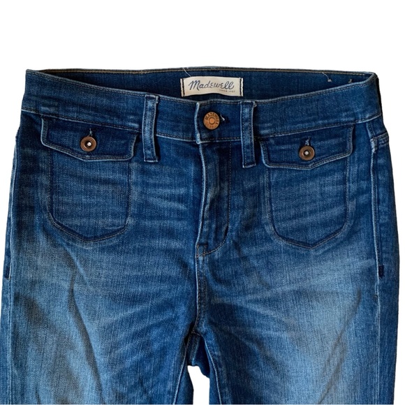 Madewell High Riser Crop front pocket skinny medium dark wash size 25 jeans - Picture 4 of 9